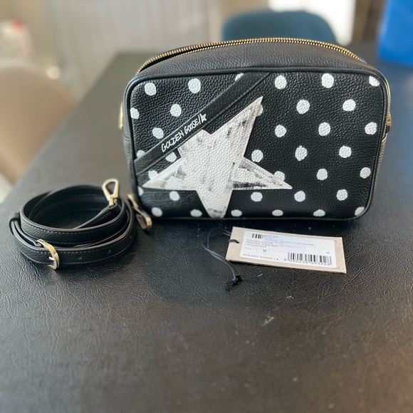 Golden Goose Handbags - Golden Goose Star Bag, Black w White polka dots VEUC